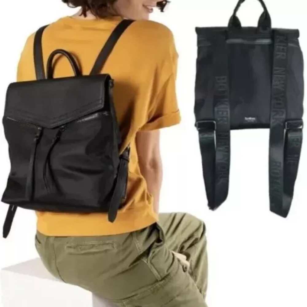 Botkier Trigger Small Black Nylon Backpack NWT - Picture 2 of 8